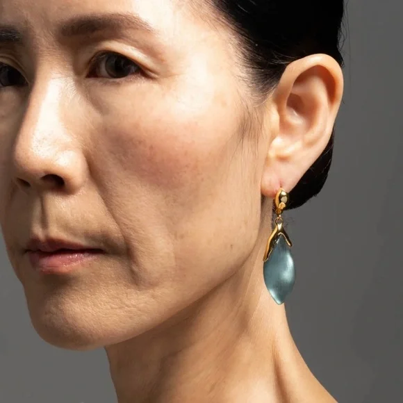 Alexis Bittar Lucite Petal Leverback Earrings - Picture 2 of 2